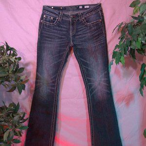 "Miss Me" blue jeans. Size: 29. Style: Boot/Signature-Rise